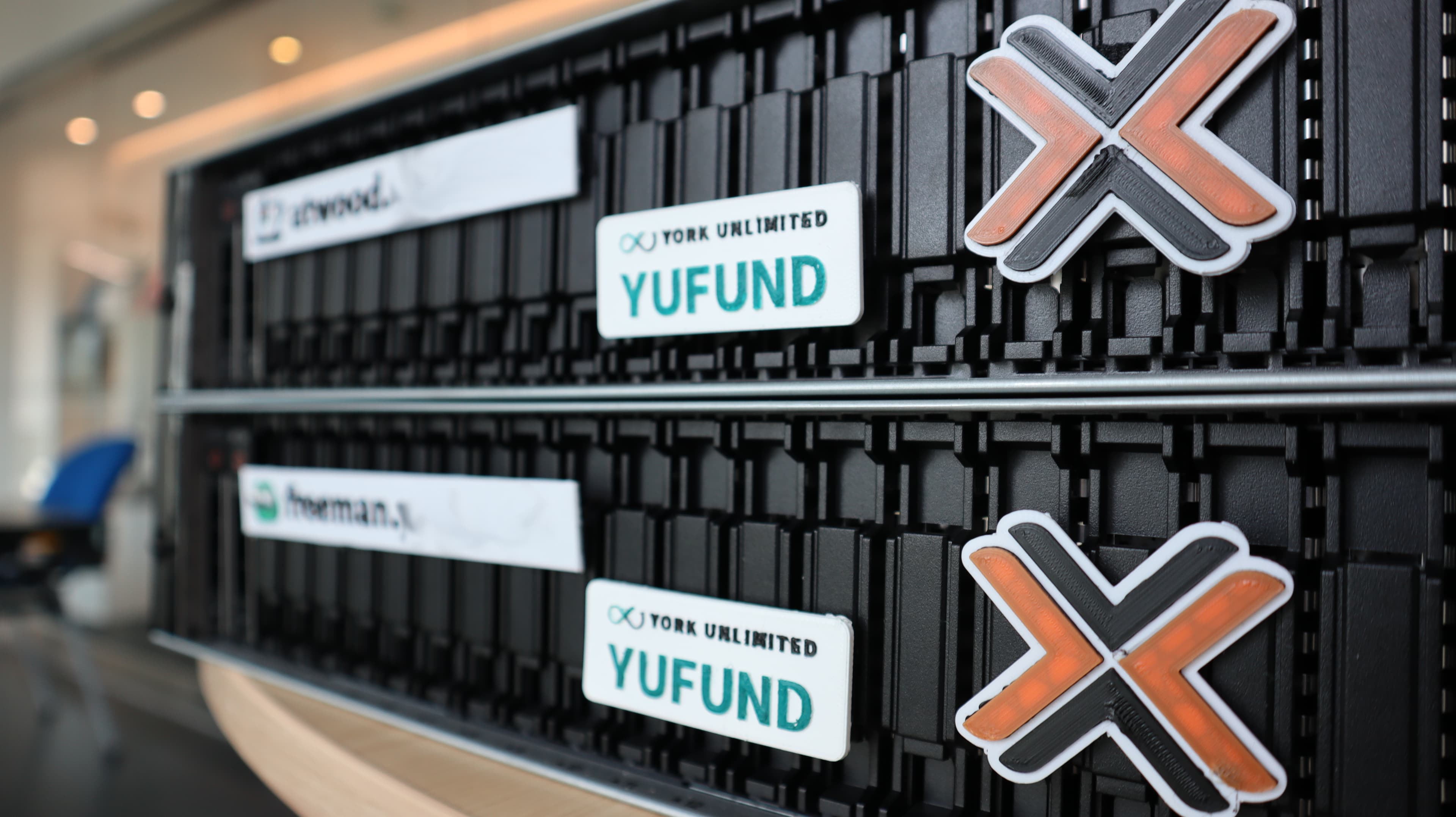 A close-up shot of our two new servers Freeman & Atwood